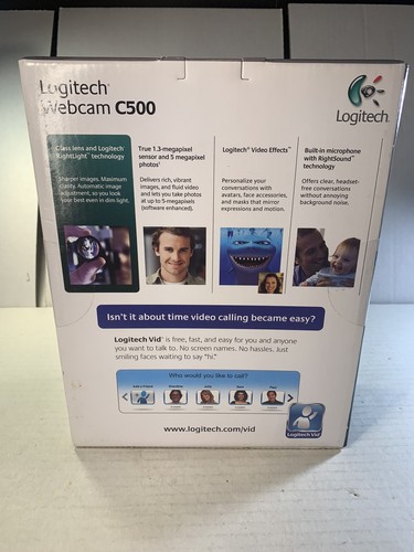 NUEVO Logitech Webcam C500 USB 2.0 1.3mp 5mp Nuevo Lente de Vidrio Sellado de Fábrica - Imagen 3 de 6