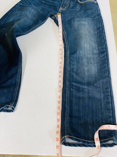 LEVI'S 505 Jeans Kids 26x26 Dark Wash Straight Leg 12 Regular Boys EUC - Picture 13 of 16