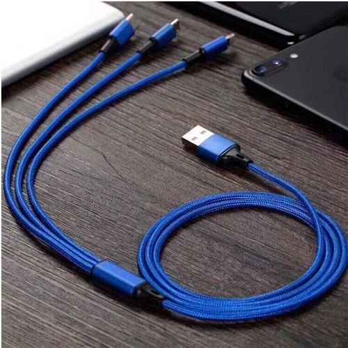Mobile Phone Charging Cable 3in1 Type-C Micro USB iOS for iPhone Samsung Huawei - Picture 27 of 29