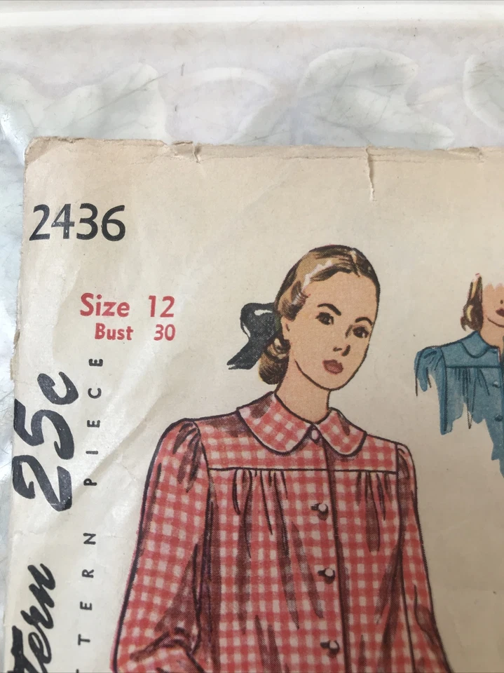 vintage Simplicity pattern 2436 Vintage Maternity Smock in two Lengths Sz 12 - Image 2 of 4