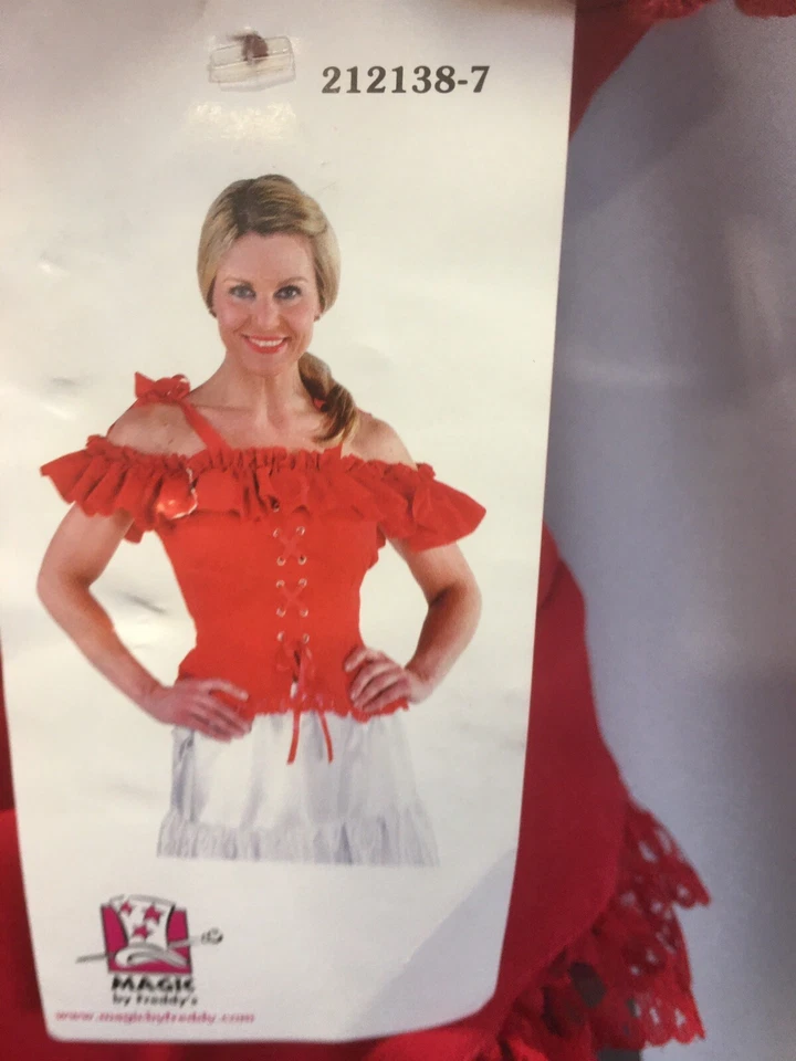 Blusa Roja Carmen / Oktoberfest - Talla L 16 Foto 2 de 4