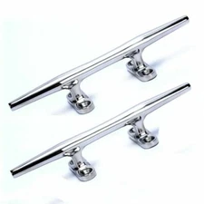 Amarine Made 2Pack Stainless Steel Open Base Cleat-6 Inch Marine Dock Deck Cleat