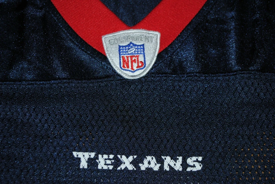 CAMISETA DE LA NFL HOUSTON TEXANS #8 MATE SCHAUB AZUL MARINO TALLA MEDIANA RARA REEBOK AUTÉNTICA Foto 3 de 4