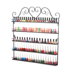 5 TIER Wall Nail Polish Display Rack Organizer Shelf Stand Fit Up To 100 Bottles