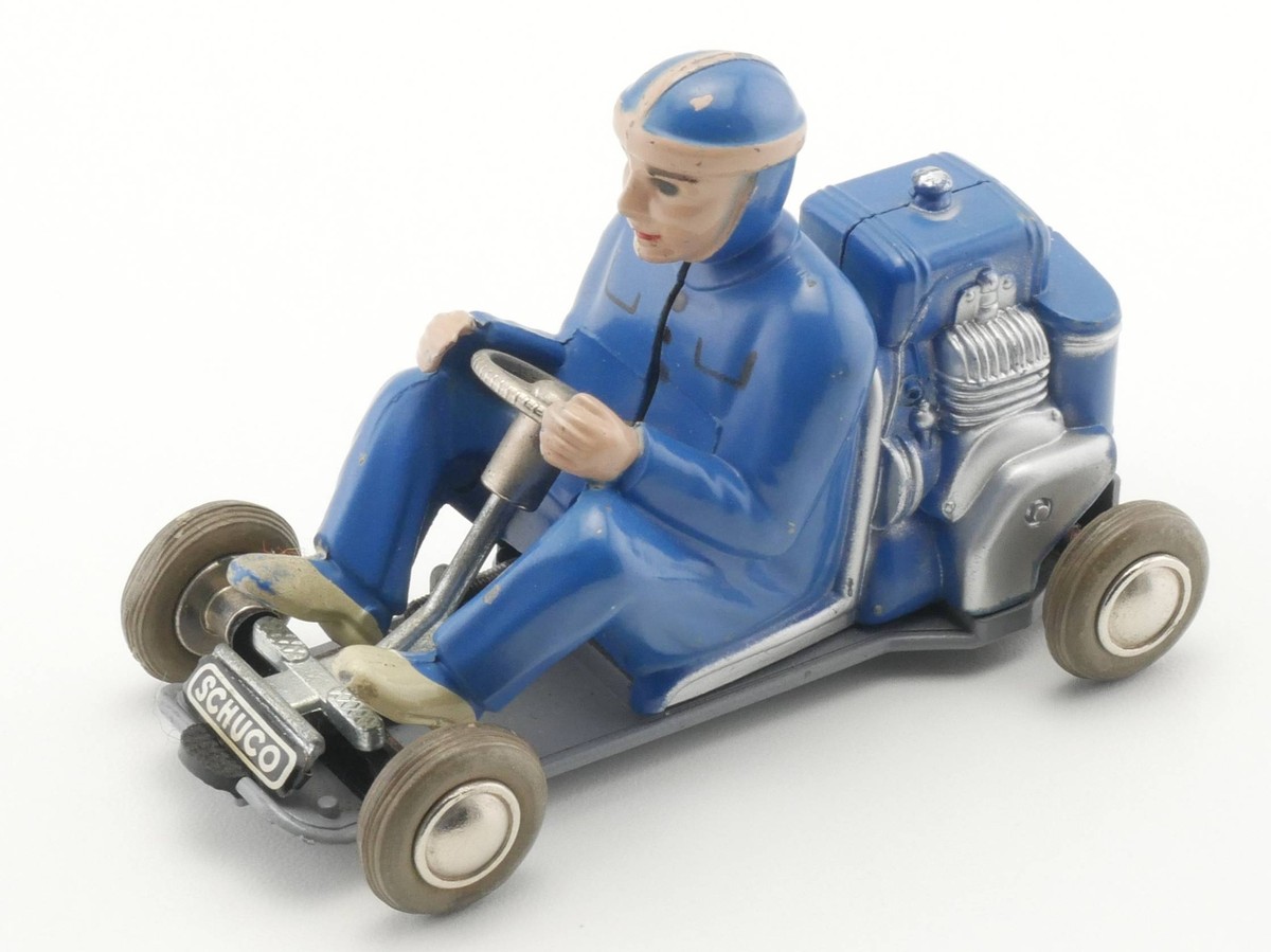 Schuco 1035 Micro Racer Go Kart Original 60s Blue TOP! 1702