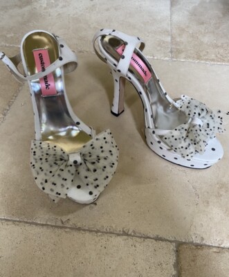 Custommade Black & White Polka Dot Platform Heels Rockabilly Classic Portugal