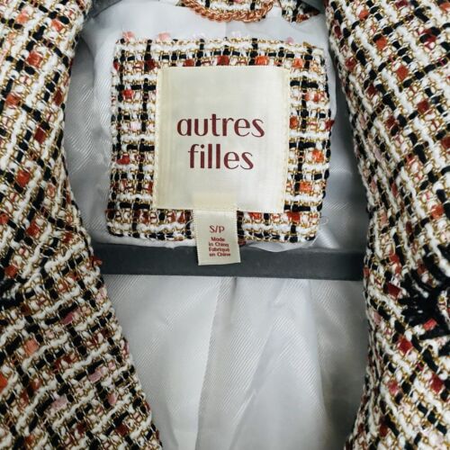 Autres Filles Multi-Color Tweed Double Breasted Blazer Size Small - Picture 4 of 10