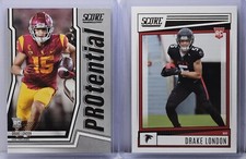 2022 Score Drake London RC Potential/Base RC (2 Card Lot) Falcons