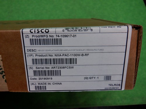 Cisco Nexus Platinum Power Supply 341-0522-01 B0 NXA-PAC-1100W-B V01 @ Q - Picture 2 of 4