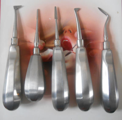 Dental Apical Root Elevator Links & Rechts 5er Set