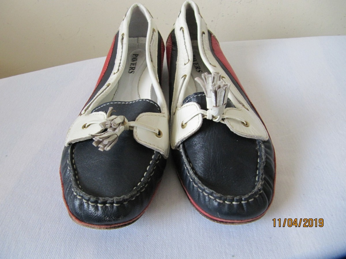 Mens Boots Pavers Ladies Boat Shoes Pavers Shoes UK EU 40 Leather