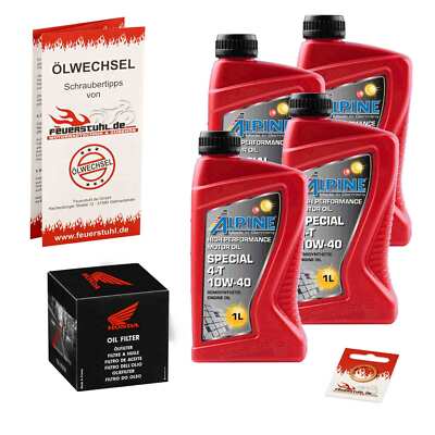 Motorölset Honda DN-01 (NSA 700) 08-11 RC55 ALPINE 10w40 Öl OEM Ölfilter