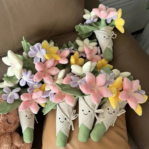 Jelly Cat Bouquet Puppe Mädchen Geschenk Valentinstag Hochzeit Handheld Blumen- - Bild 13 von 15