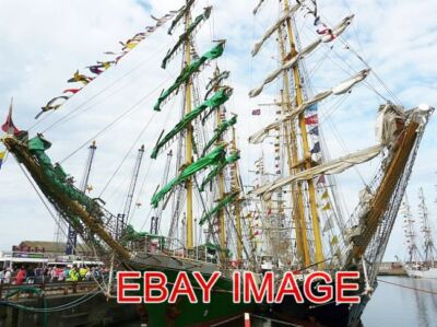 PHOTO  TWO TALL SHIPS BERTHED IN THE NORTH BASIN AT HARTLEPOOL FINAL DESTINATION