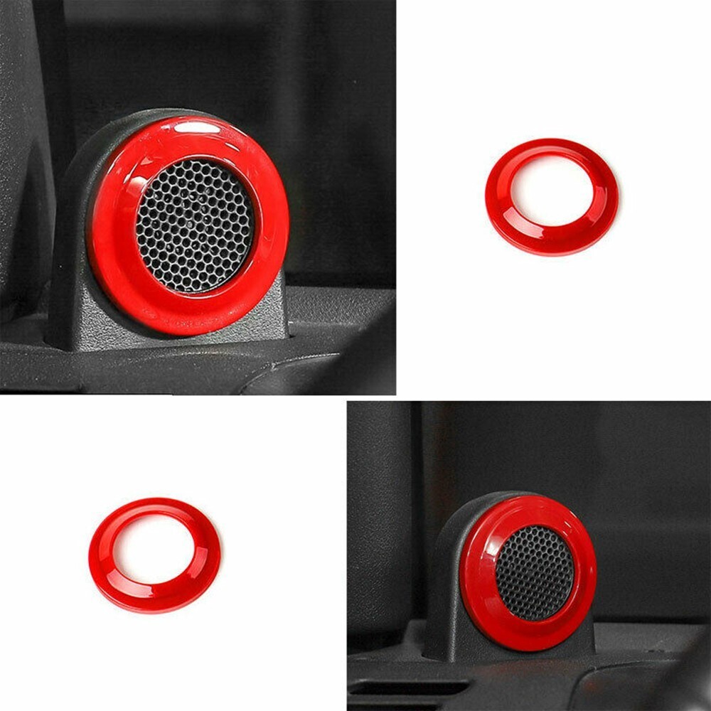 Practical Red A Pillar Speaker Cover Trim Horn for Jeep Wrangler Jk