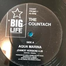 The Countach ‎– Aqua Marina 1990 UK Vinyl 12" PROMO  COUNT PROMO1  NMINT  UNPLYD