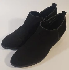 XAPPEAL Women's Low Block Heel Slip-On Ankle Booties Boots Black Size 8