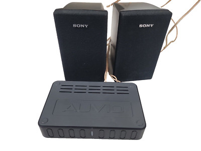 Sony Satellite Front Speakers Pair Model SS-MSP75 with Auvio Wireless Rear Kit