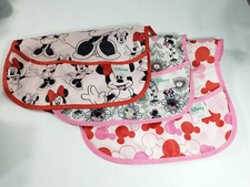 Lot Of 3 Disney Minny Mouse Infant Bibs 100 Polyester Burnkins