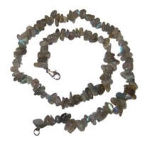 Labradorit Splitter Kette 45 Cm LäNge Mit 925Er Silber Verschluss