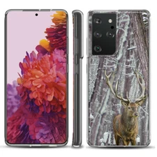 For Samsung Galaxy S21 Ultra 5G Slim Phone Case - Deer/Snow/Camo