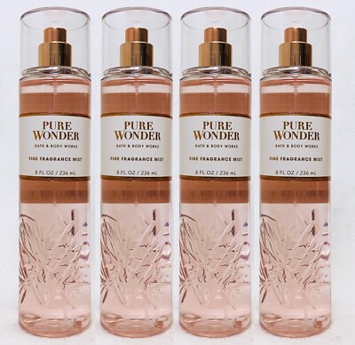 4 Bath & Body Works PURE WONDER Fine Fragrance Mist Body Spray 8