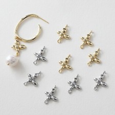10pcs Butterfly Charm Connector,Gold Plated Brass Butterfly Flower Pendant