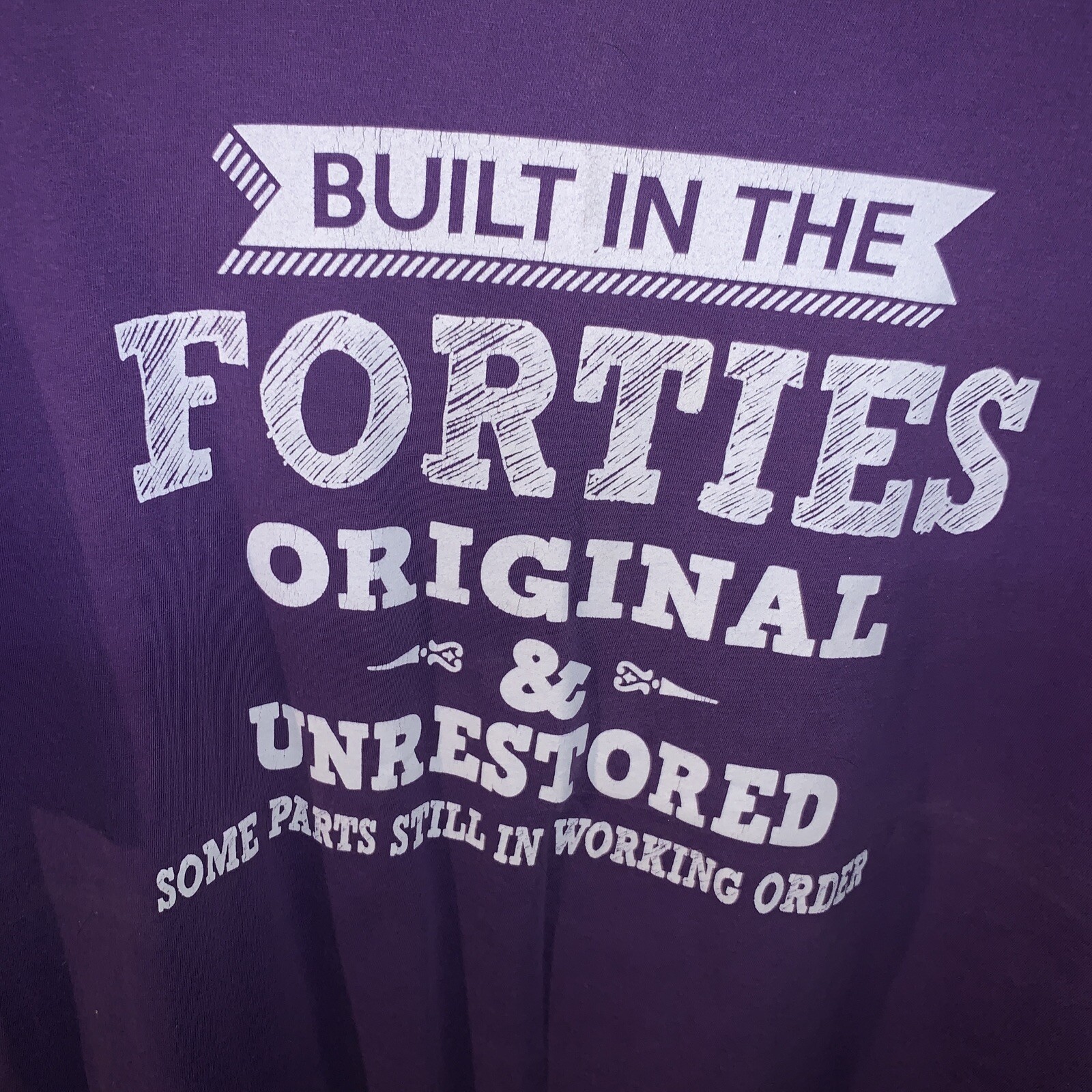 teespring t shirt size XL Mens Built In The Fourties’ Purple Short