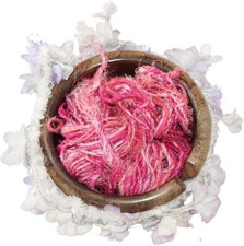 Knitsilk Artisan Pink Linen  Chunky  Handspun-Dyed Yarn  50 yds/100gm x 2