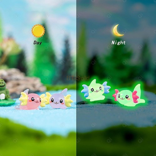 HOT Resin Mini Axolotl Luminous Micro Landscape Ornament for DIY Fairy Garden - Picture 13 of 23