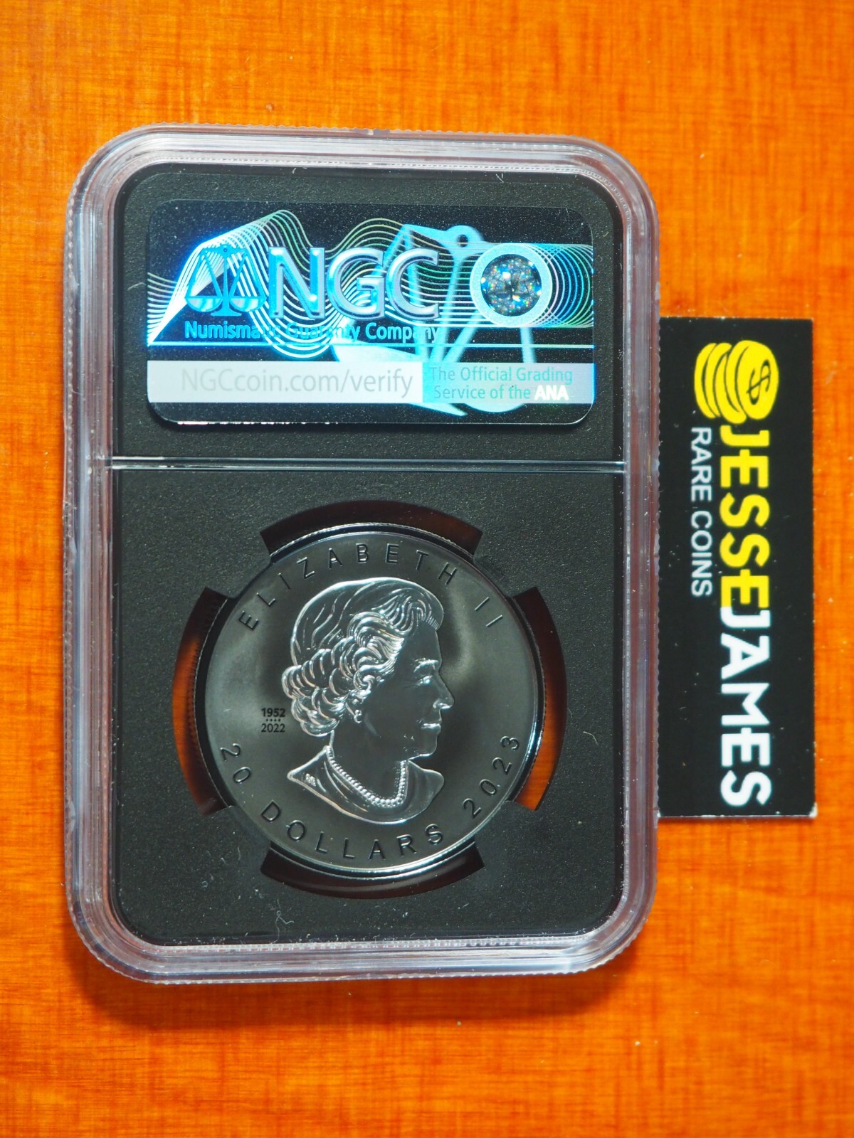 2023 20 CANADA SILVER MAPLE LEAF SUPER INCUSE RHODIUM PLATED NGC PF70