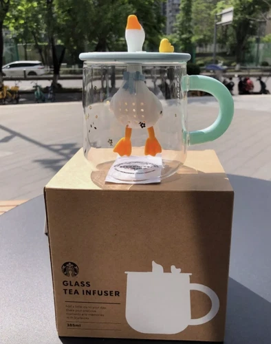 Taza de café Starbucks Korea 2024 Spring Limited con infusión de té de patito de vidrio 385 ml - Imagen 7 de 7
