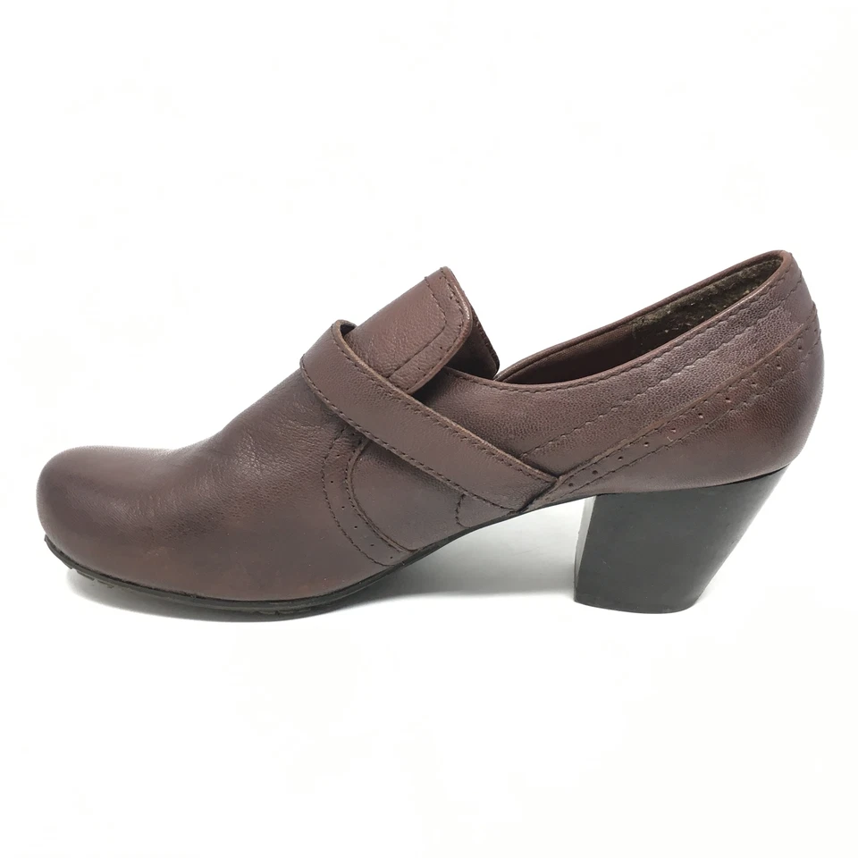 Женские голые ловушки Haydon сабо ботинок размер 9,5 M коричневый кожаный скольжения на S5 - Изображение 2 из 4