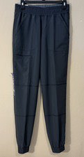 ScrubStar Jogger Women XS Pull-On Pants Pockets Yoga Waistband Gray NEW