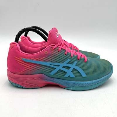ASICS Solution Speed FF Womens Size 8 Teal Pink Tennis Shoes