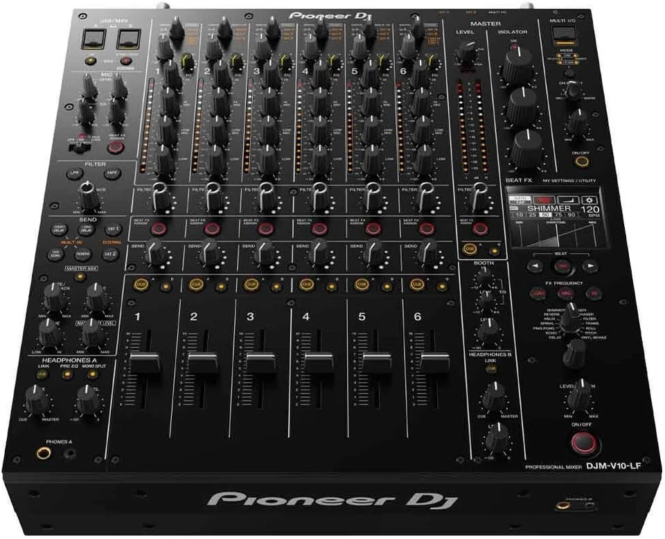 Pioneer DJ DJM-V10-LF 6ch Professional DJ Mixer Long Fader Type Black - Image 2 of 4