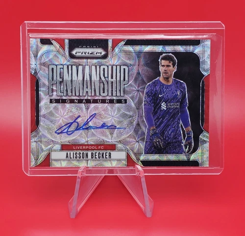 2024-25 Panini Prizm Premier League Alisson Becker Penmanship Signatures Auto