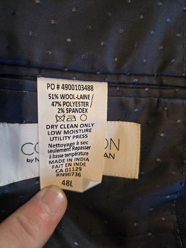 Michael Strahan 2-teiliger marineblauer Anzug 48 L Jacke Größe 40 x 32 Hose ohne Plissee gebraucht, in einwandfreiem Zustand - Bild 8 von 22