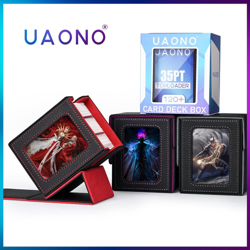 Card Deck Box with MTG Commander Display, Deck Case Holds 100+ Double-Sleeved  - Picture 7 of 12