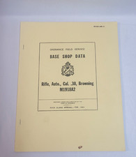 Ordnance Field Service Base Shop Data U.S. Rifle M1903A1 1943 B.S.D.-R-1 Reprt