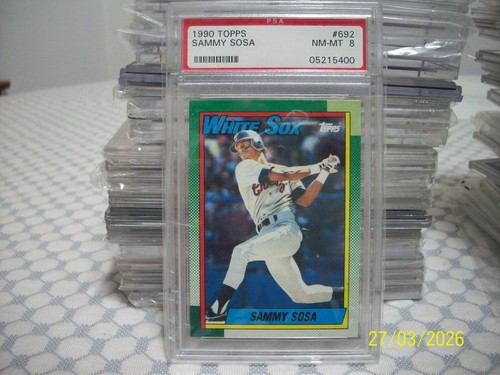 1990 Topps Baseball #692 Sammy Sosa PSA 8 NM-MT !!! SOX!!!