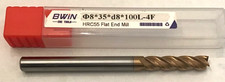 New 8mm x 35mm LOC x 100mm OAL Solid Carbide 4 Flute End Mill TiAlN Coated