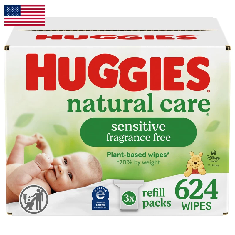 Huggies Natural Care Sensitive Baby Wipes Hypoallergenic 99 Purified Water 3
