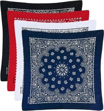 Bycc Bynn Large 27x27 Inch Bandana - 4 Pack 100 Cotton Bandanas for Men  Women