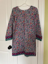 woman kurti gray printed cotton/lawn size M. New