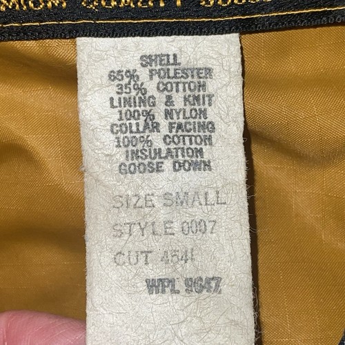 Vintage Eddie Bauer Damen Daunen Gefüllt Stepp Puffer Chore Mantel S Navy Druckknopf - Bild 7 von 8