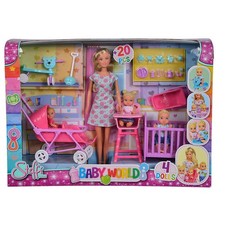 Simba Steffi Love Baby World Set - Kindergarten Teacher Doll w/ 3 Babies