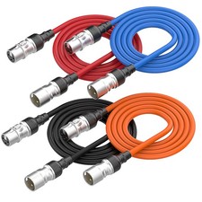 XLR Cables 6FT 4 Pack 4 Colors, Durable XLR Male to Female Microphone Cable, ...