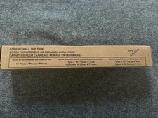 12 x Daltile  1/2 X 12 Jolly Ceramic Wall Tile Trim  K175 Biscuit/Ivory