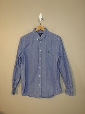 Ralph Lauren Gingham Oxford Big Boys Size 18 / 20 Blue White Preppy Classic